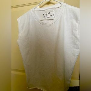 White Womens Muscle Tee size Large